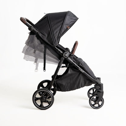 Niu – Silla de Paseo Cochecito de bebé VentT+ Capota XXL -Mosquitera y plástico de lluvia
