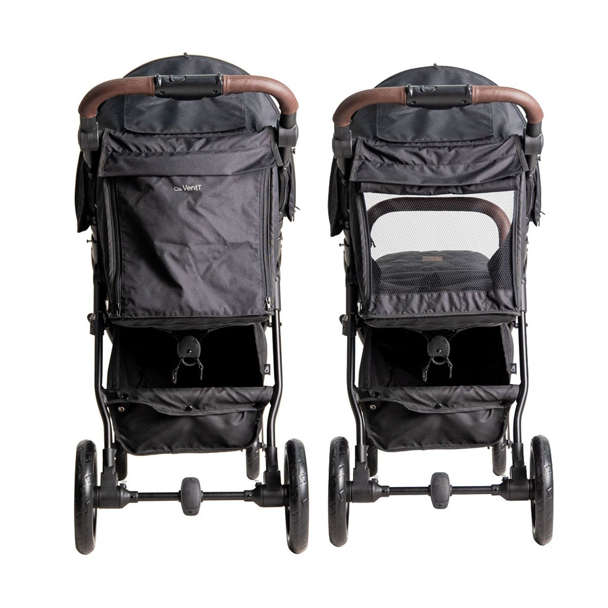 Niu – Silla de Paseo Cochecito de bebé VentT+ Capota XXL -Mosquitera y plástico de lluvia