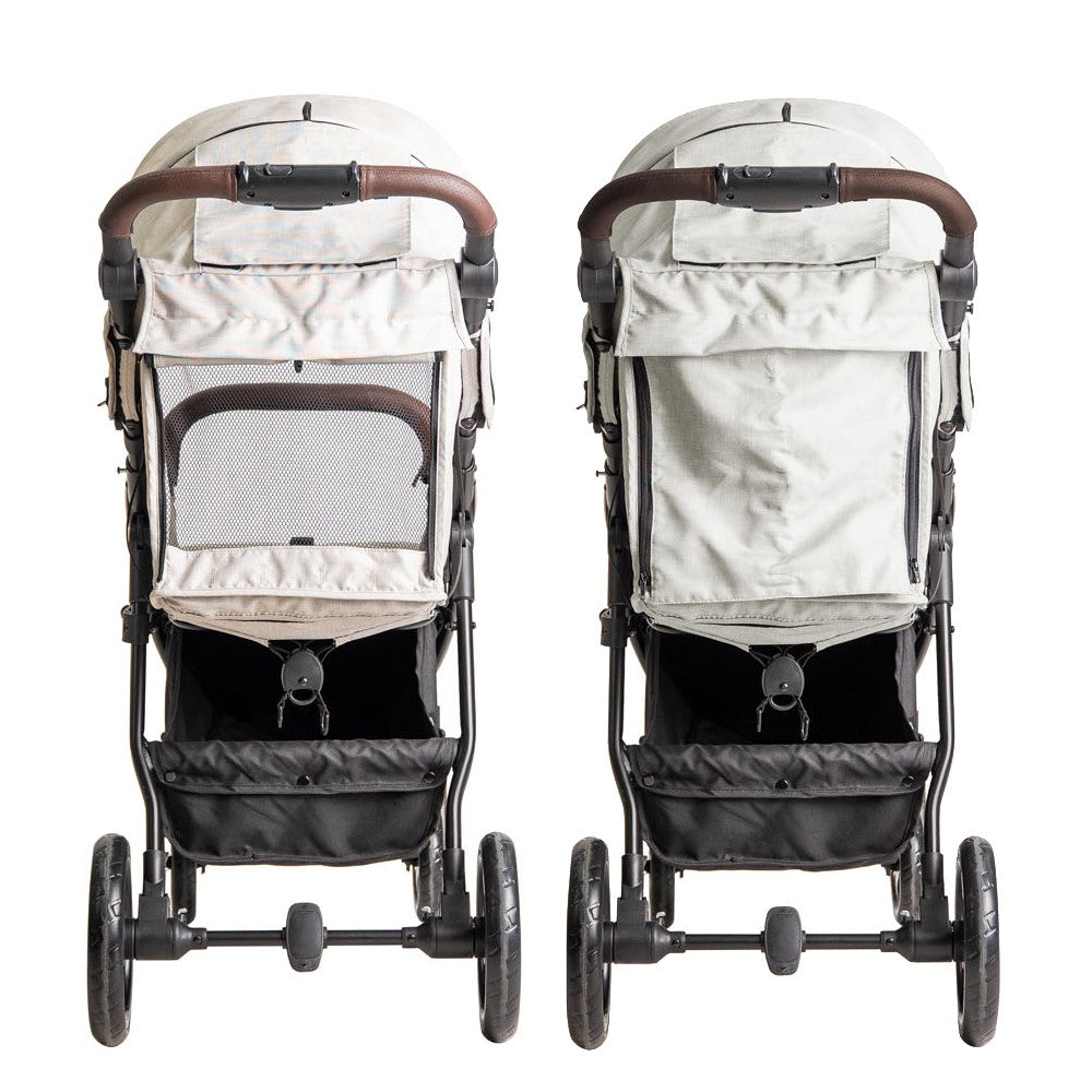 Niu – Silla de Paseo Cochecito de bebé VentT+ Capota XXL -Mosquitera y plástico de lluvia