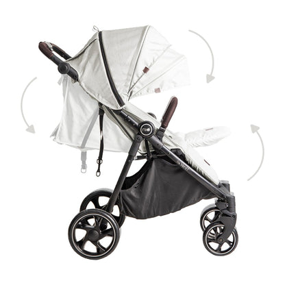 Niu – Silla de Paseo Cochecito de bebé VentT+ Capota XXL -Mosquitera y plástico de lluvia