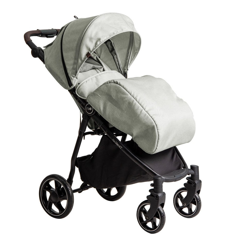 Niu – Silla de Paseo Cochecito de bebé VentT+ Capota XXL -Mosquitera y plástico de lluvia