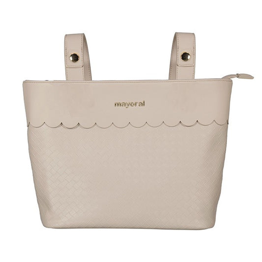 Mayoral - Bolso Panera Trenzado Pequeño de Bebé: Espacioso y Universal con Asas para Silla de Paseo