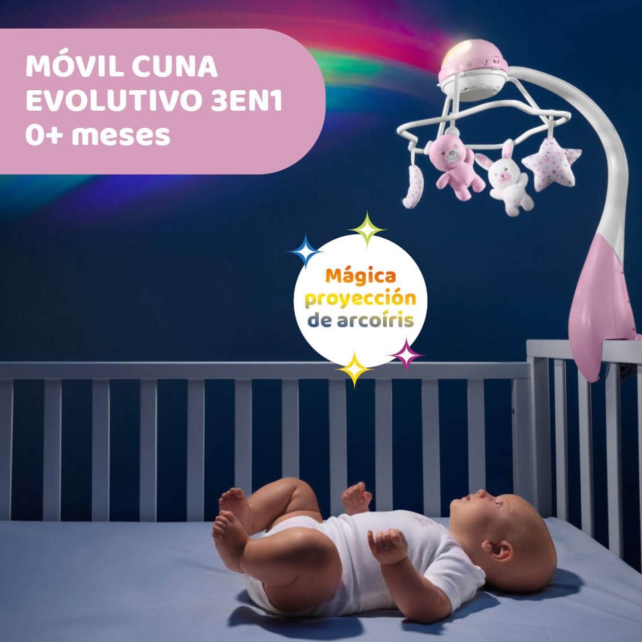Carrusel Musical con Proyector Arcoíris de Chicco