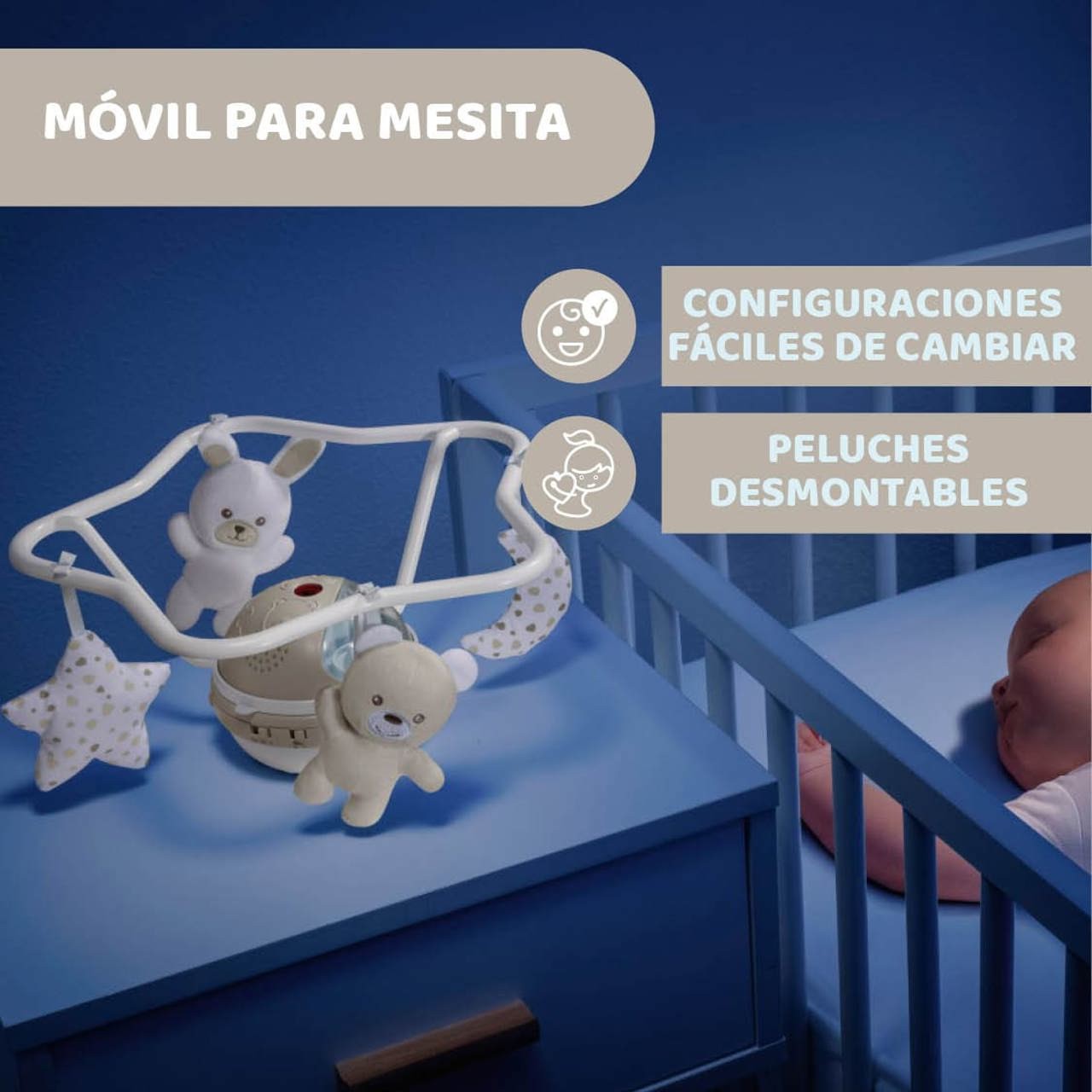 Carrusel Musical con Proyector Arcoíris de Chicco
