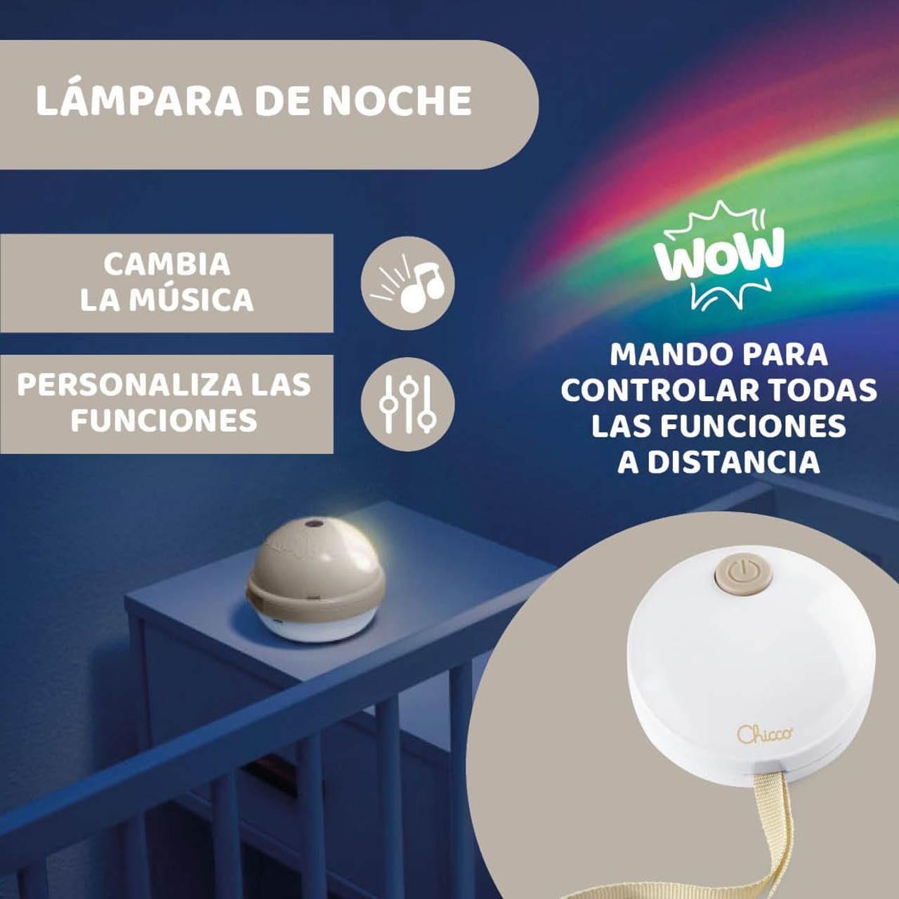 Carrusel Musical con Proyector Arcoíris de Chicco