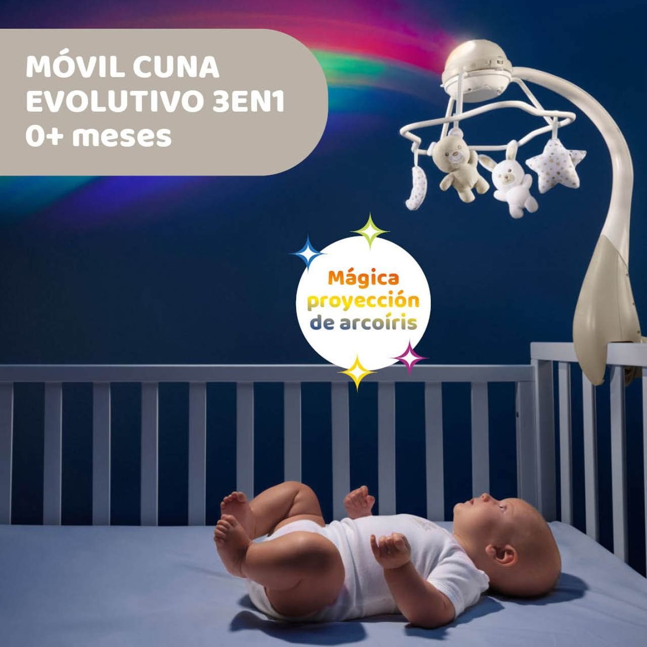 Carrusel Musical con Proyector Arcoíris de Chicco