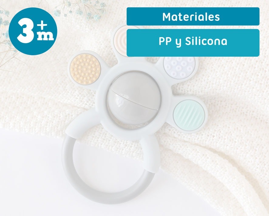 Mordedor Sonajero Silicona De Kiokids