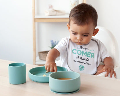 Set Vajilla de 3 piezas de Silicona de Kiokids