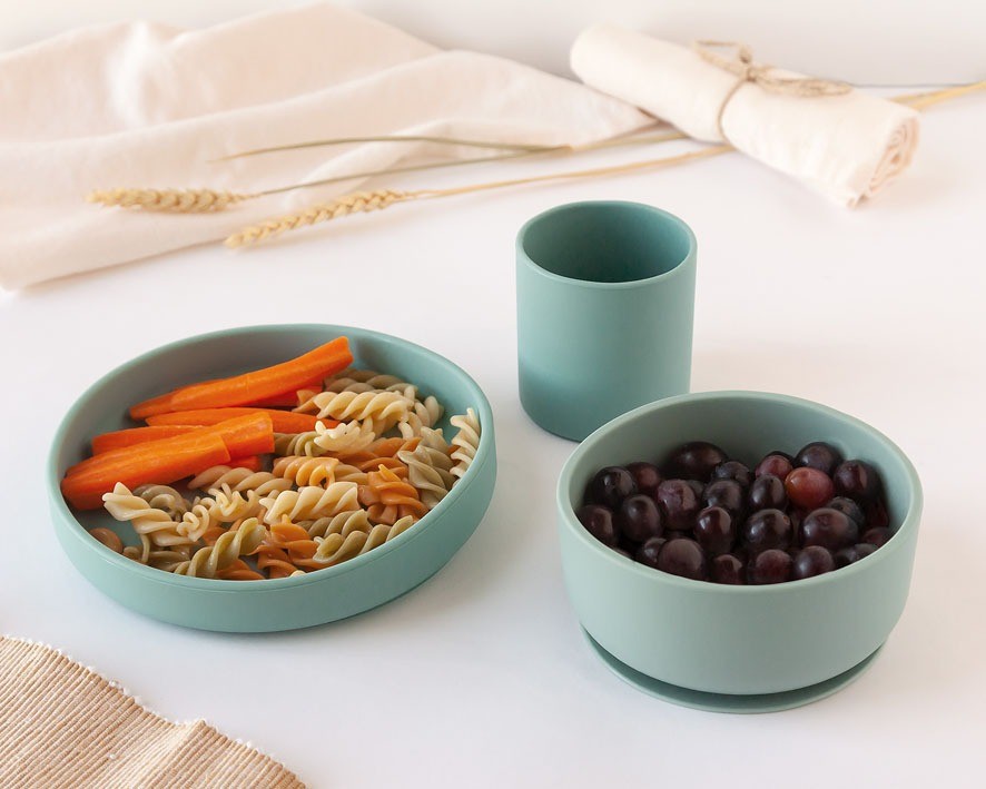 Set Vajilla de 3 piezas de Silicona de Kiokids