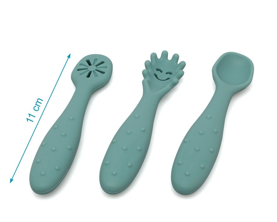 Set Cubiertos de Aprendizaje Silicona de Kiokids