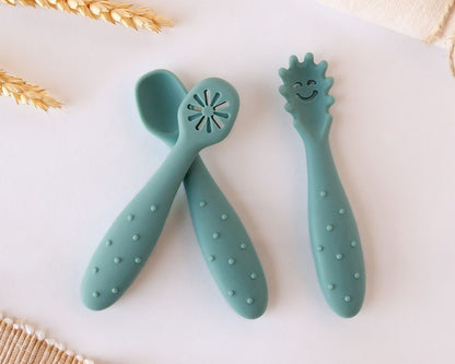 Set Cubiertos de Aprendizaje Silicona de Kiokids