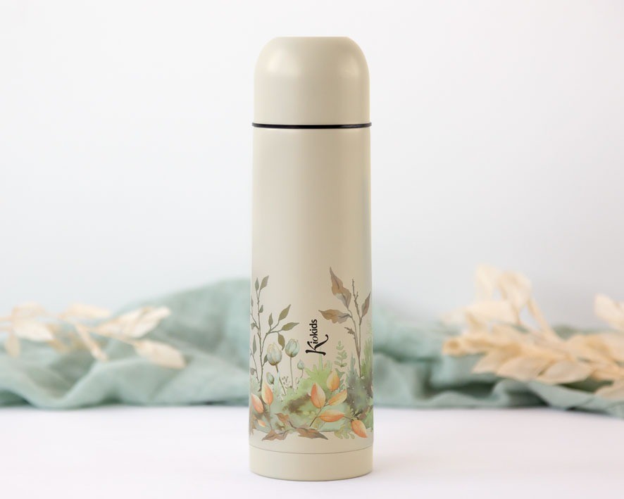 Termo para Líquidos 500ml Estampado Hojas de Kiokids