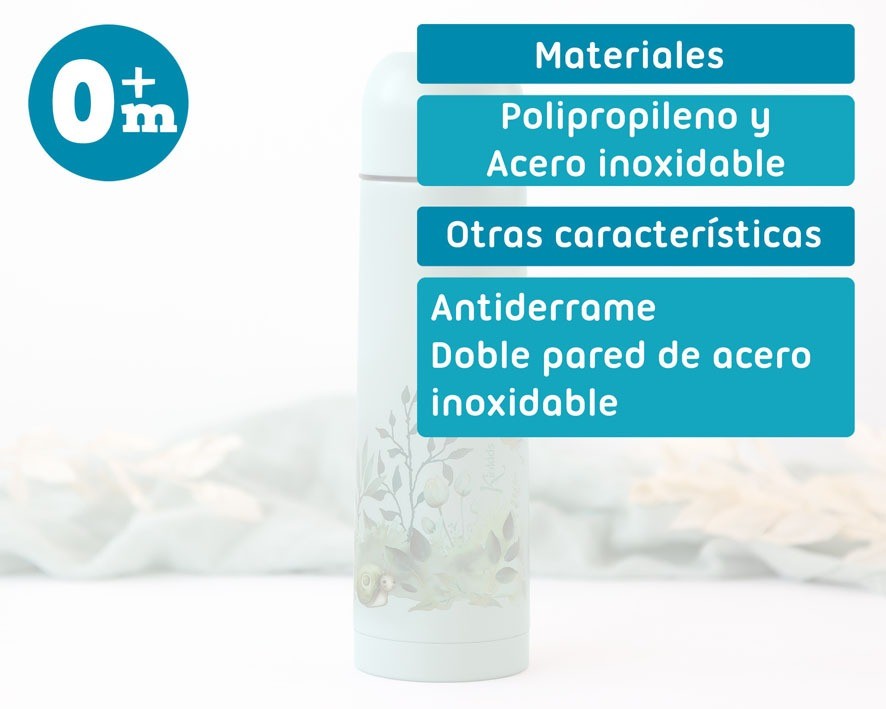 Termo para Líquidos 500ml Estampado Hojas de Kiokids