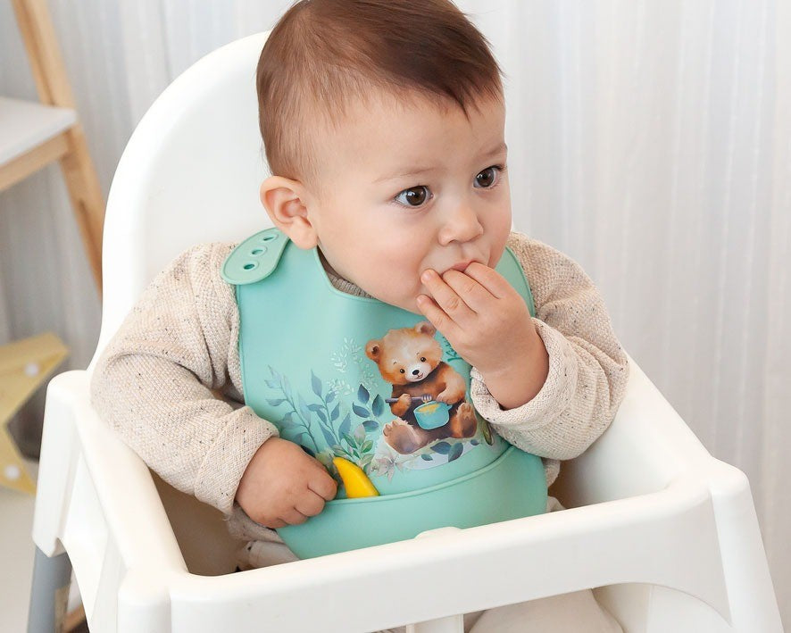 Babero Silicona Salvia Osito de Kiokids