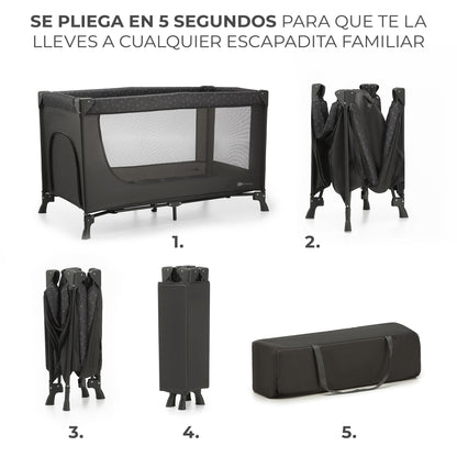 Kinderkraft - Cuna 2 en 1 multifunción JOY light de viaje muy ligera y plegable