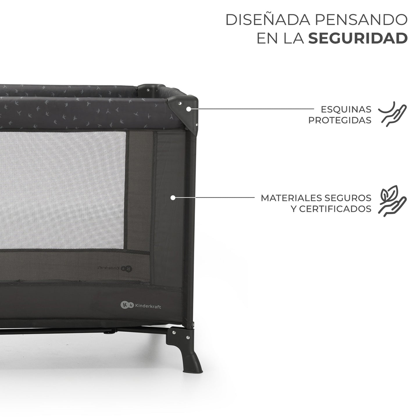 Kinderkraft - Cuna 2 en 1 multifunción JOY light de viaje muy ligera y plegable