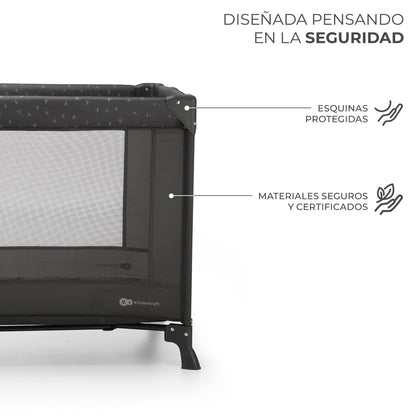 Kinderkraft - Cuna 2 en 1 multifunción JOY light de viaje muy ligera y plegable