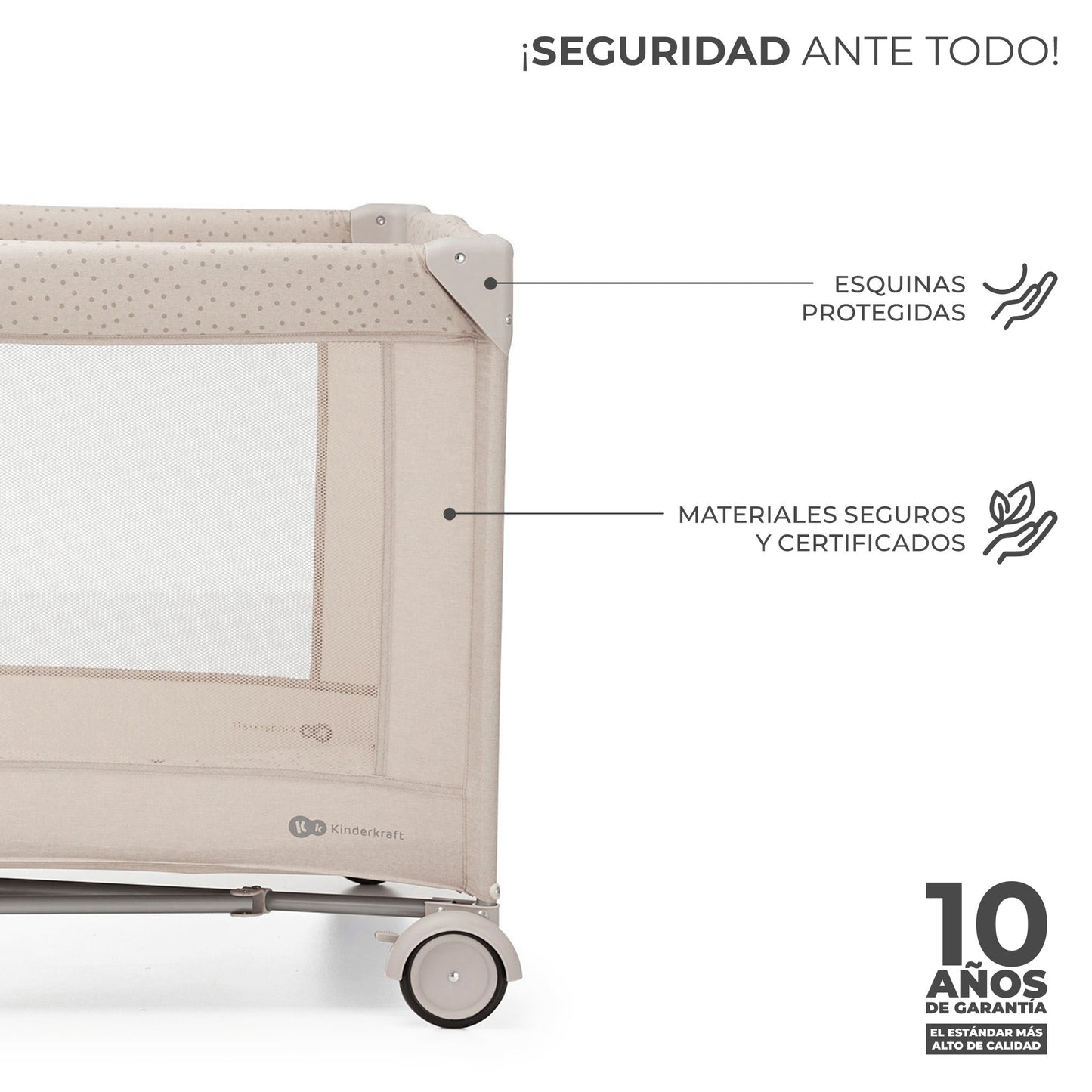Kinderkraft - Cuna de viaje 2en1 multifunción JOY 2 - Plegado fácil y rápido