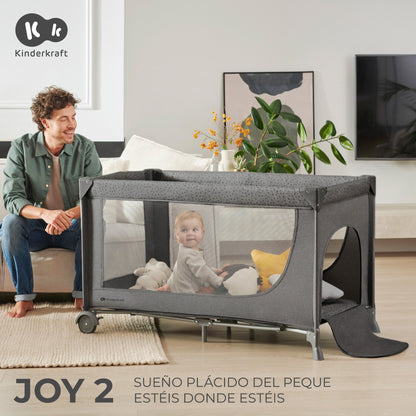 Kinderkraft - Cuna de viaje 2en1 multifunción JOY 2 - Plegado fácil y rápido