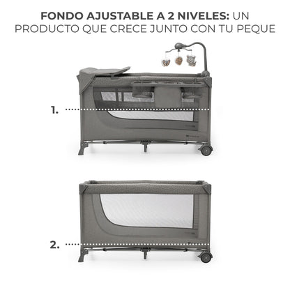 Kinderkraft - Cuna de viaje 3en1 multifunción JOY 2 con Accesorios - Plegado fácil y rápido