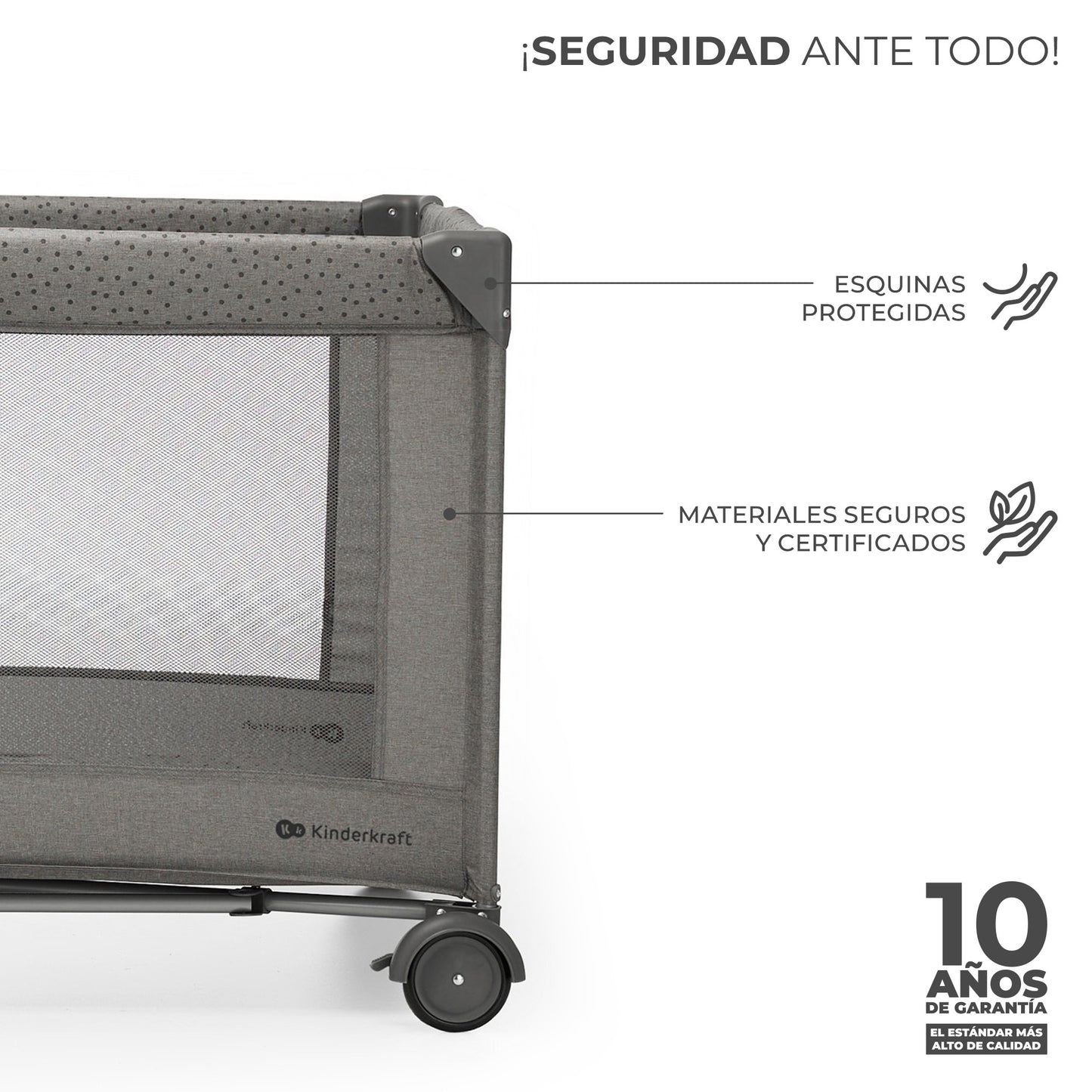 Kinderkraft - Cuna de viaje 3en1 multifunción JOY 2 con Accesorios - Plegado fácil y rápido