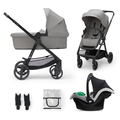 Kinderkraft NEWLY Carrito bebe 3 en 1, I-Size, Silla De Paseo, Ligera, Cochecito 3 Piezas, Plegable, hasta 22 kg