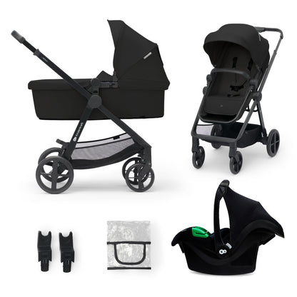 Kinderkraft NEWLY Carrito bebe 3 en 1, I-Size, Silla De Paseo, Ligera, Cochecito 3 Piezas, Plegable, hasta 22 kg