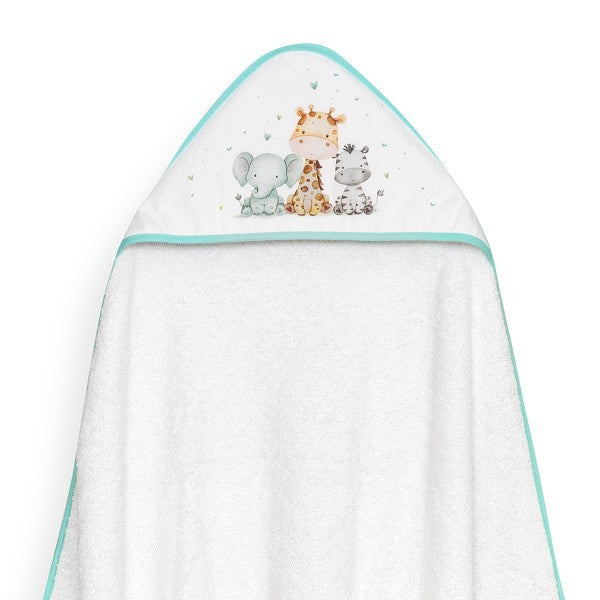 Capa de Baño Jirafa Elefante + Babero de Interbaby