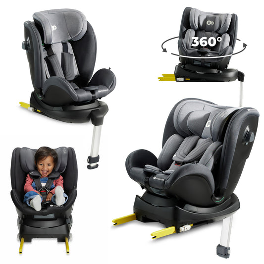 Kinderkraft - Silla de Auto XRIDER para bebé con Isofix - 40-125 cm hasta 7 años 360º, grupo 0 1 2