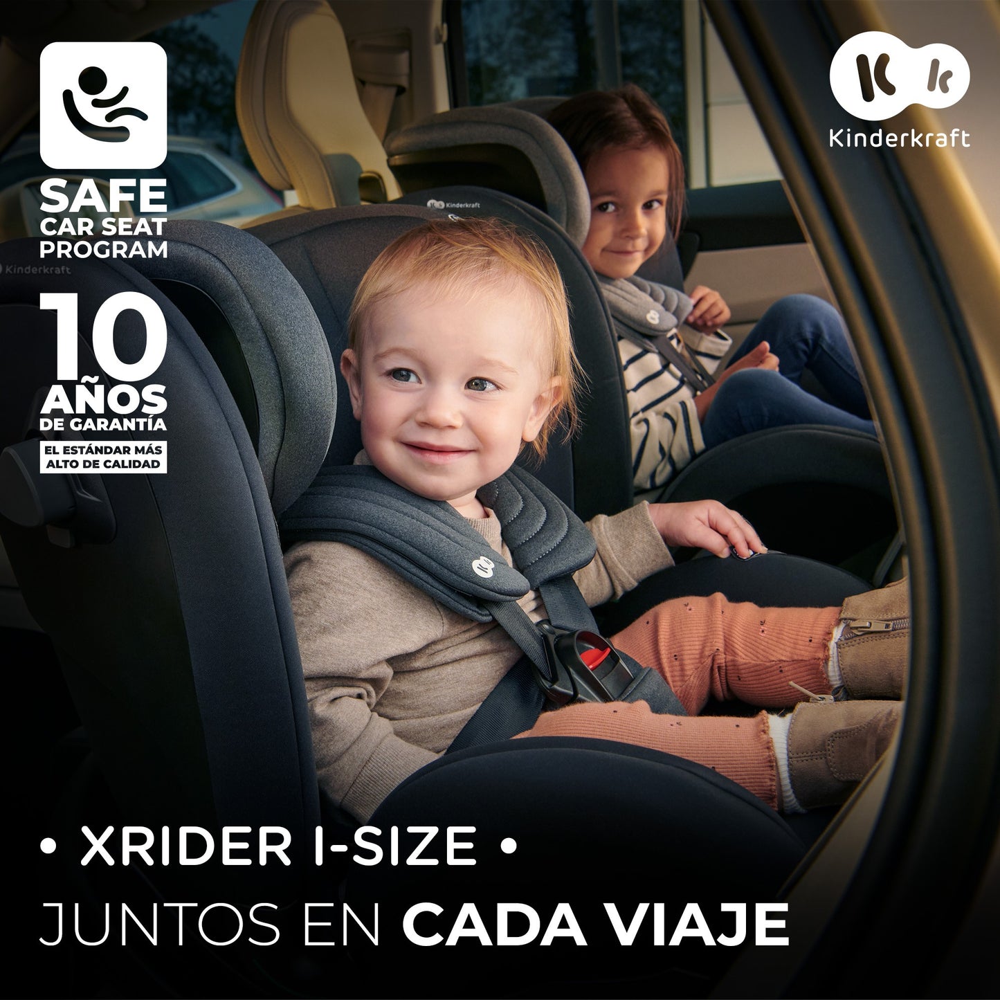 Kinderkraft - Silla de Auto XRIDER para bebé con Isofix - 40-125 cm hasta 7 años 360º, grupo 0 1 2