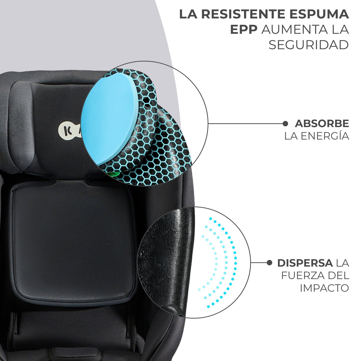 Kinderkraft - Silla de Auto XRIDER para bebé con Isofix - 40-125 cm hasta 7 años 360º, grupo 0 1 2