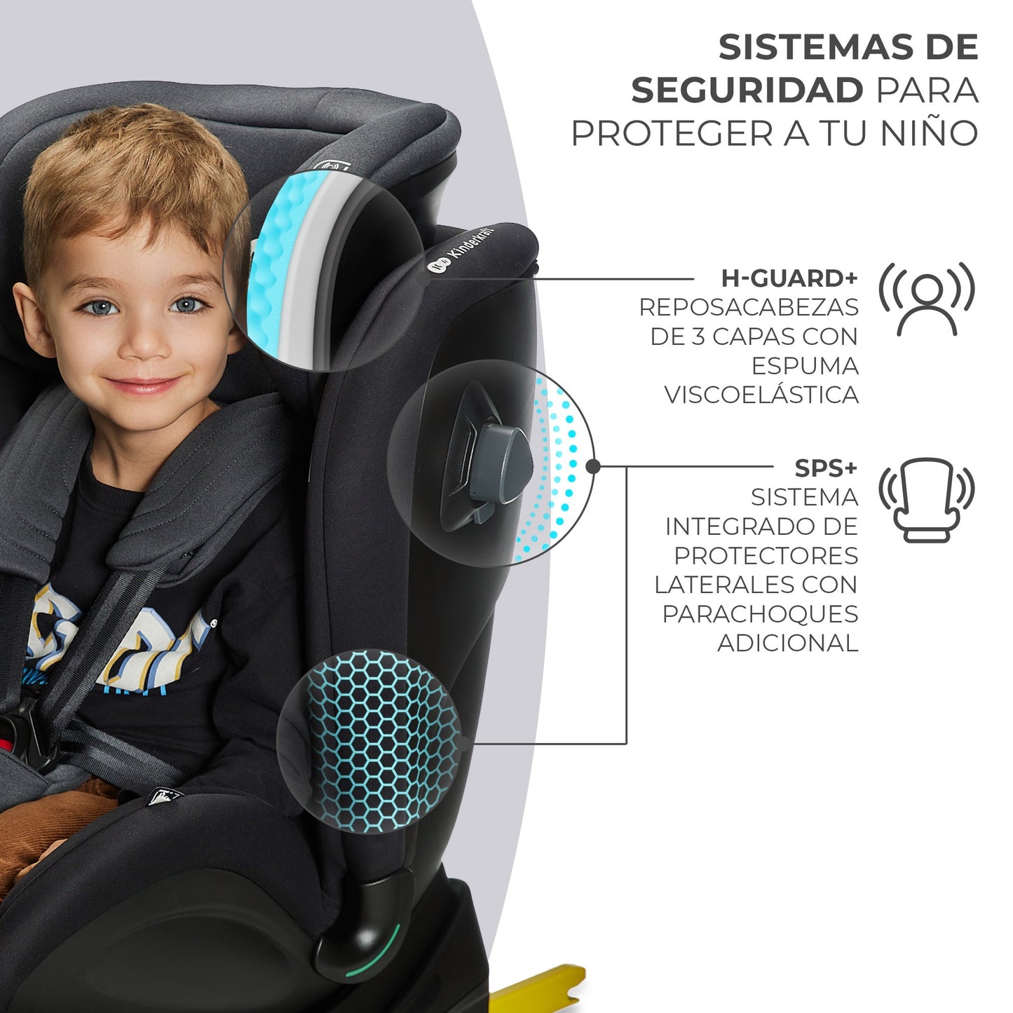Kinderkraft - Silla de Auto XRIDER para bebé con Isofix - 40-125 cm hasta 7 años 360º, grupo 0 1 2