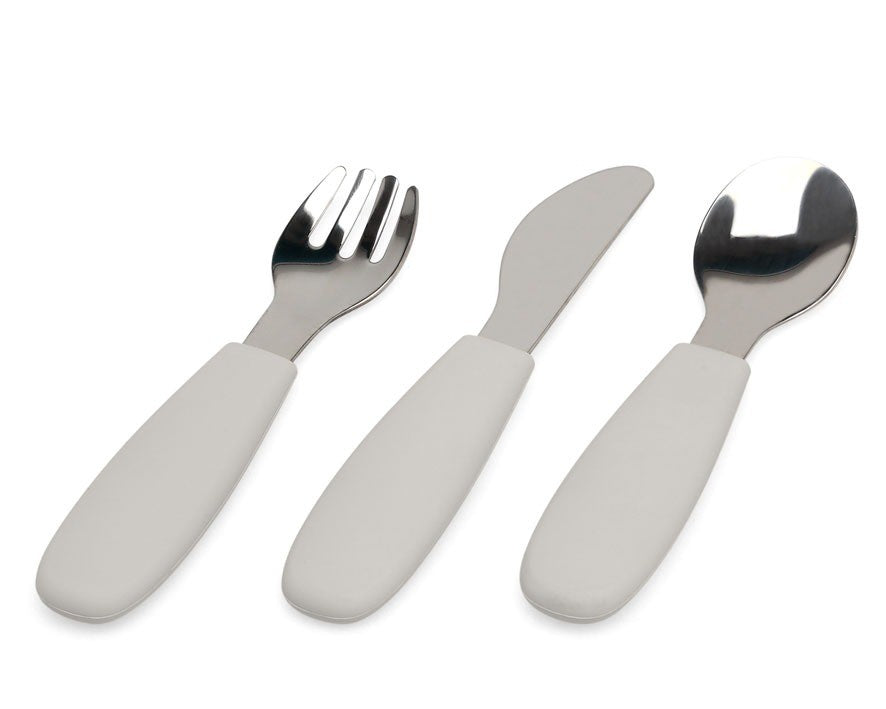 Set de Cubiertos Acero Inoxidable/Silicona de Kiokids