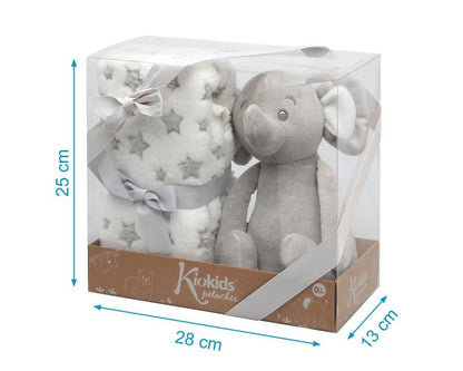 Manta y Peluche Elefante de Kiokids