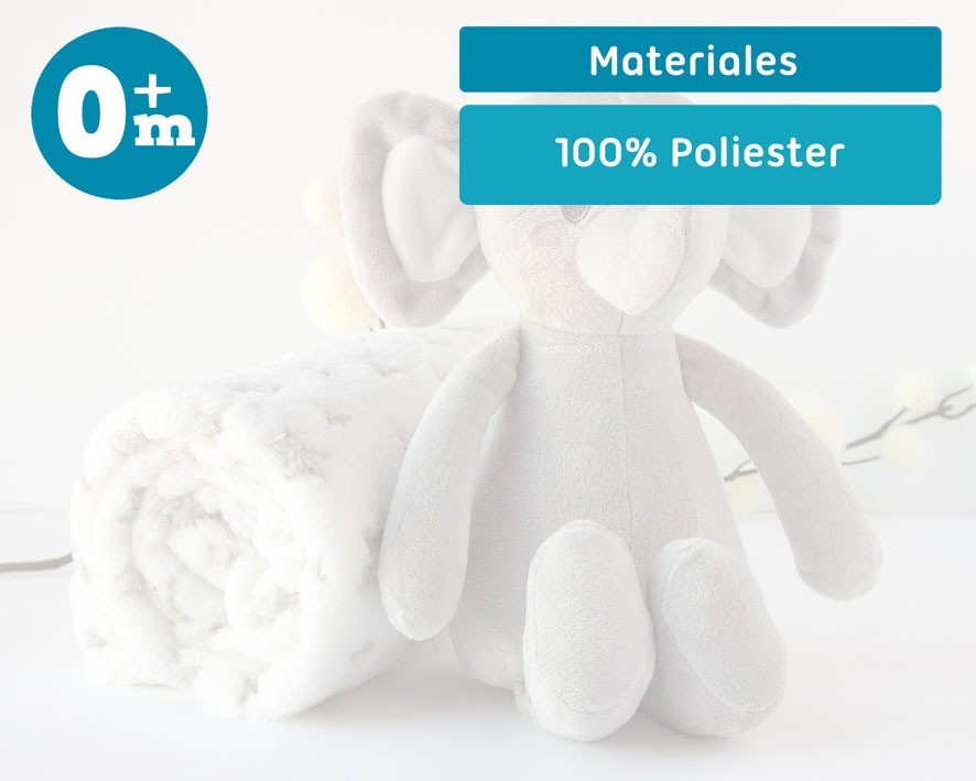 Manta y Peluche Elefante de Kiokids