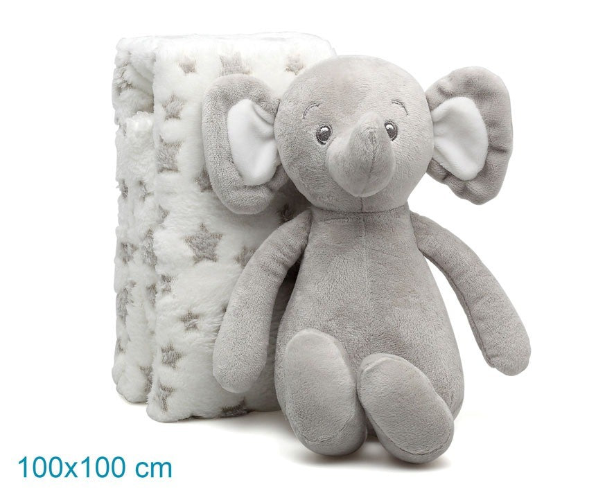 Manta y Peluche Elefante de Kiokids