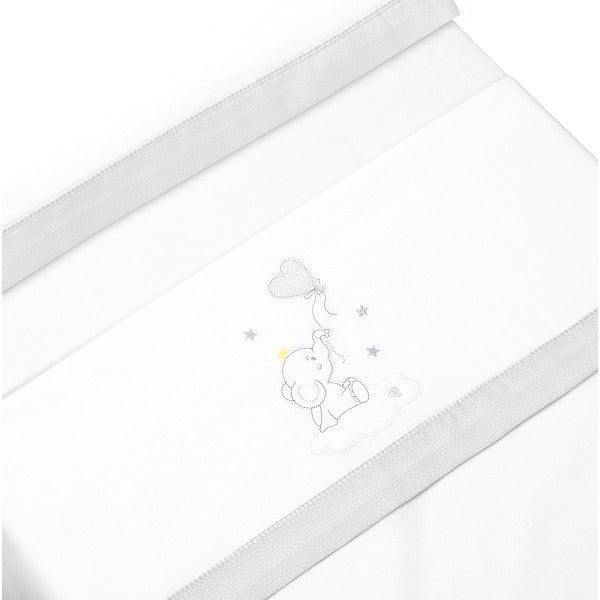 Conjunto de lençóis para berço com balão e elefante Interbaby + porta-chupeta