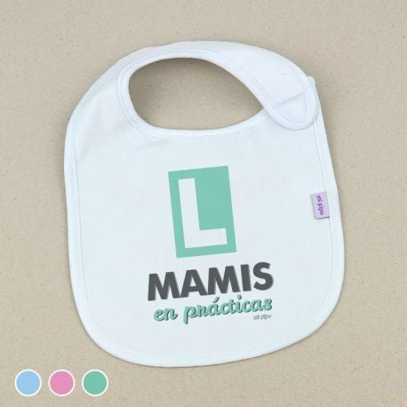 Babero Divertido MAMIS en prácticas de Mi Pipo