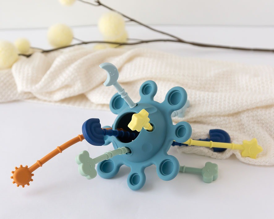 Juguete Mordedor Sensorial para bebés de Silicona Kiokids
