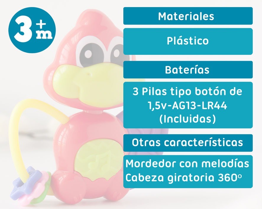 Mordedor Musical Dinosaurio Volador de Kiokids