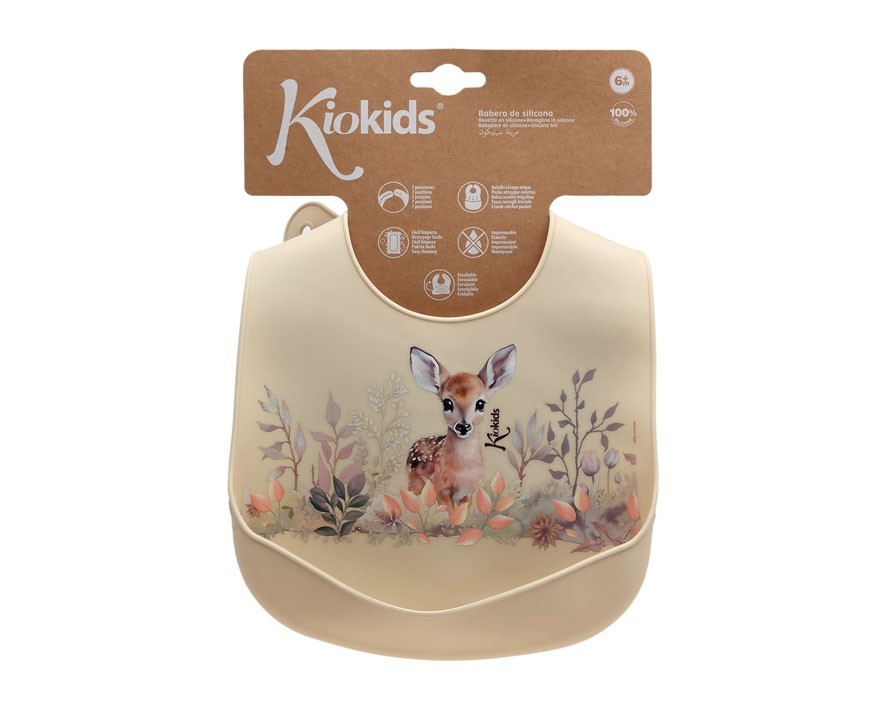 Babero Silicona Ciervo de Kiokids