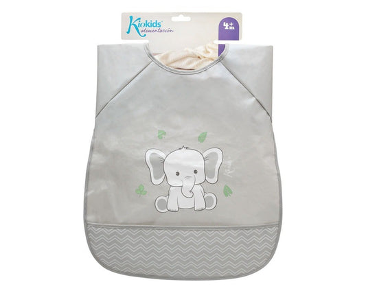 Babero impermeable con mangas Elefante de Kiokids