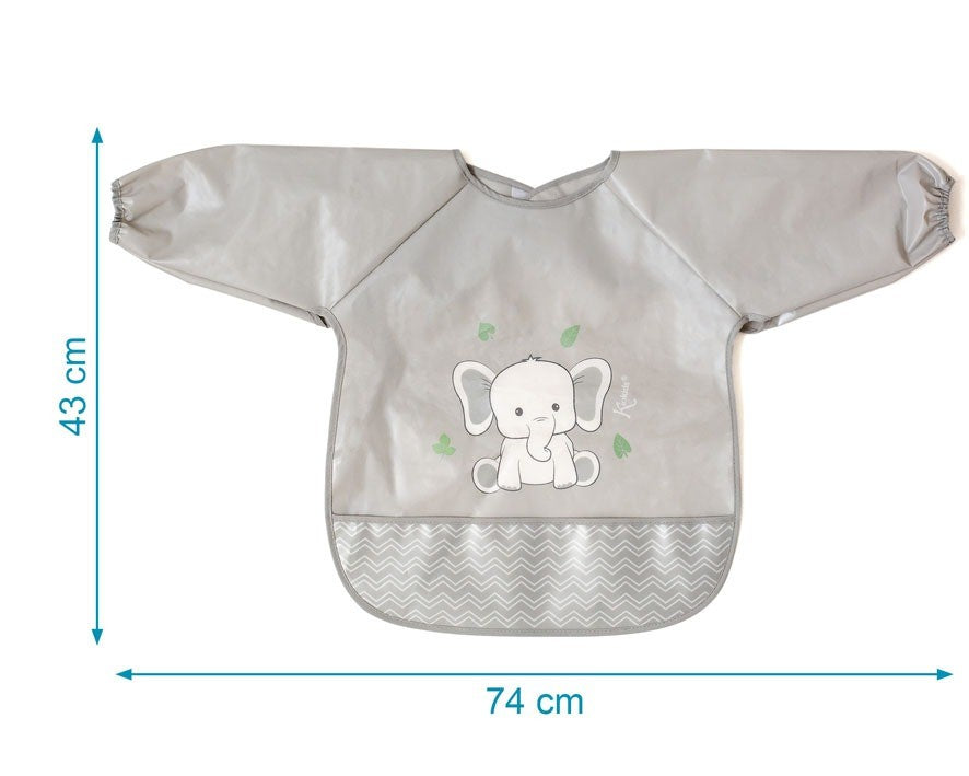 Babero impermeable con mangas Elefante de Kiokids