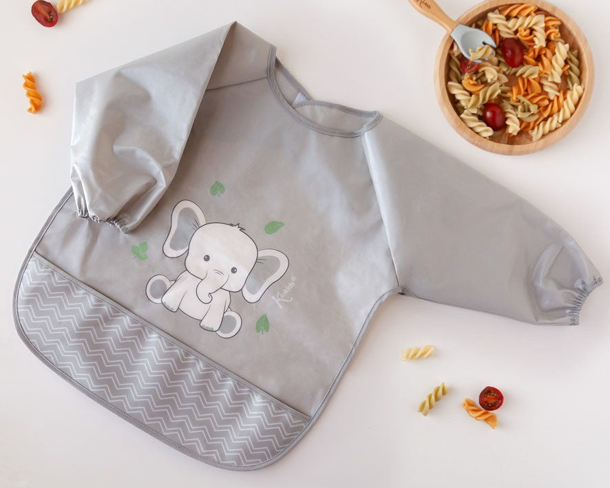 Babero impermeable con mangas Elefante de Kiokids