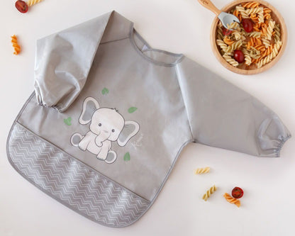 Babero impermeable con mangas Elefante de Kiokids
