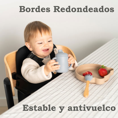 Trona evolutiva de madera 2 en 1 DINNA Silla infantil Evolutiva de Olmitos