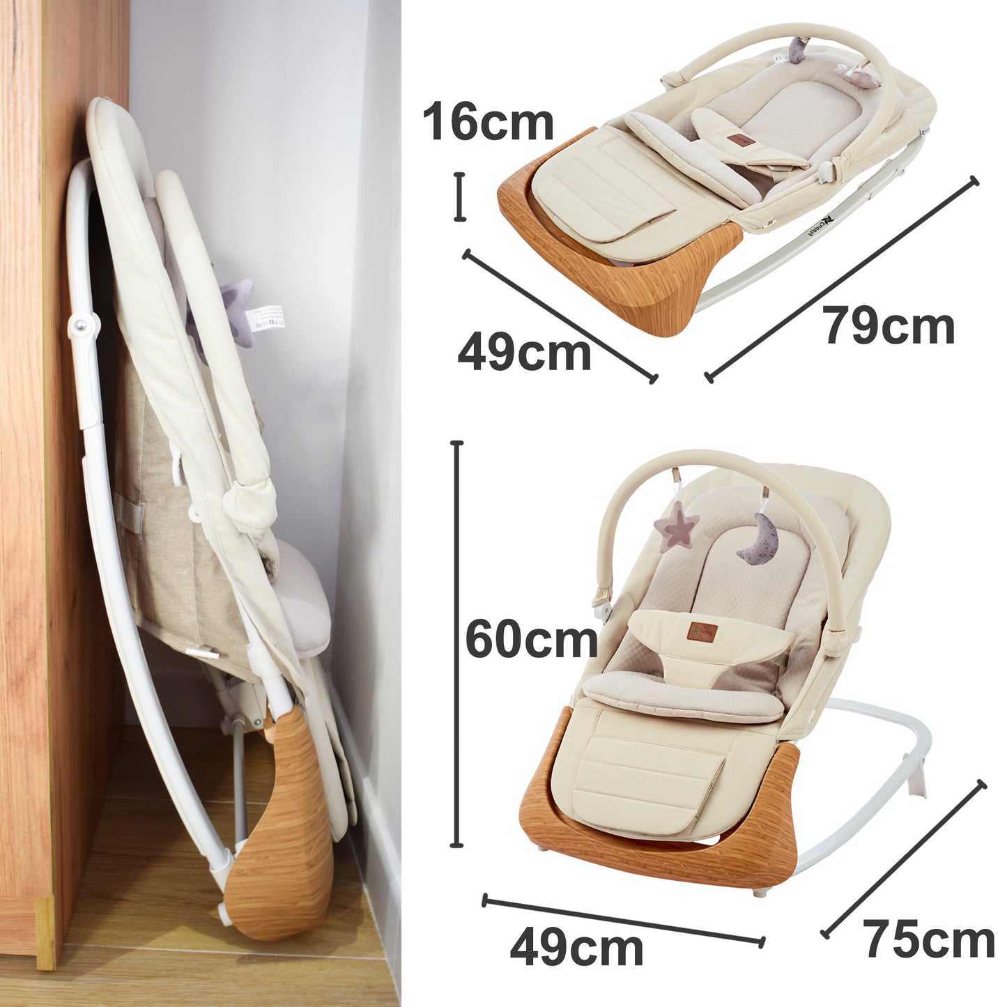 Hamaca Evolutiva 2 en 1  Cuddly de Twinly