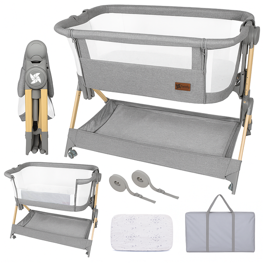 Mini berço dobrável Twinly Comfortly para dormir