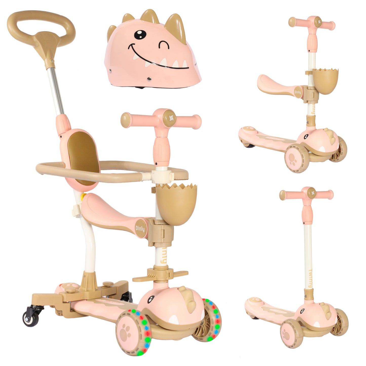 Scooter evolutiva DINLY 3 em 1 com capacete da Twinly 