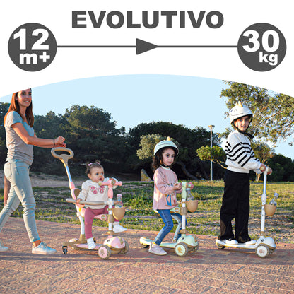 Scooter evolutiva DINLY 3 em 1 com capacete da Twinly 